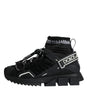 Dolce & Gabbana Black Sorrento Socks Logo Sneakers Shoes