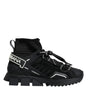 Dolce & Gabbana Black Sorrento Socks Logo Sneakers Shoes