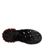 Dolce & Gabbana White Red Crystals Leather Portofino Sneakers Shoes