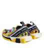 Dolce & Gabbana Yellow Sorrento Crystals Low Top Sneakers Shoes