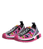 Dolce & Gabbana Pink Sorrento Crystals Low Top Sneakers Shoes
