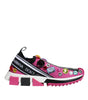 Dolce & Gabbana Pink Sorrento Crystals Low Top Sneakers Shoes