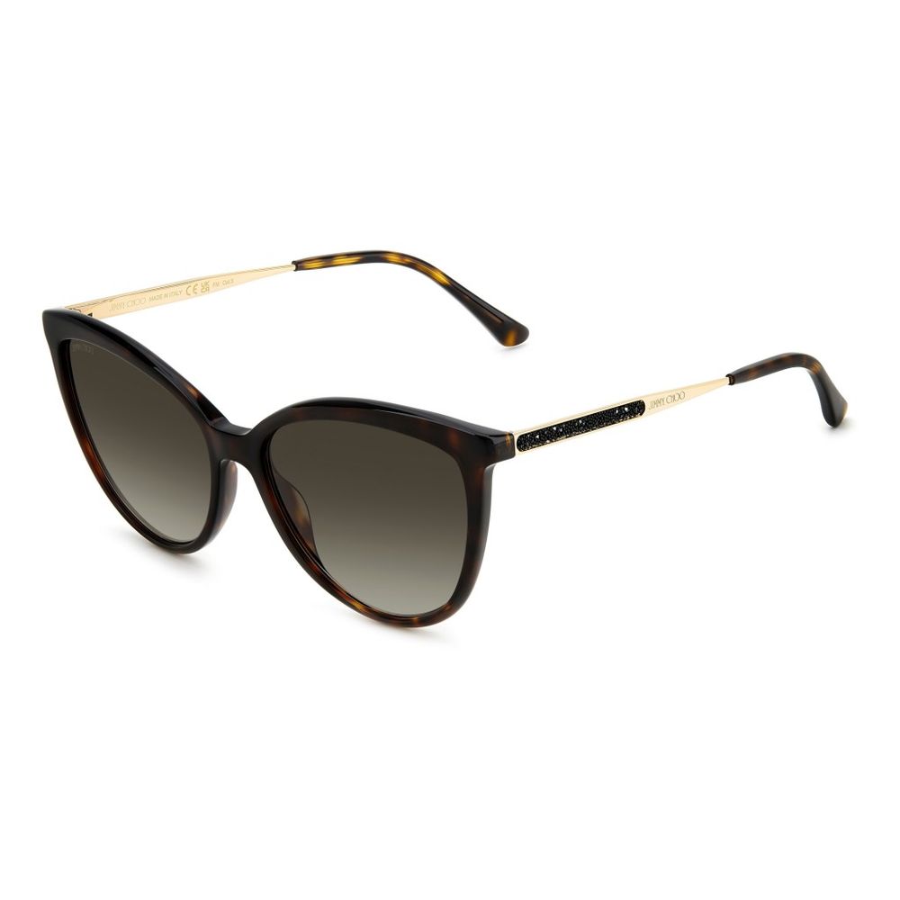 Lunettes de soleil Jimmy Choo en métal marron