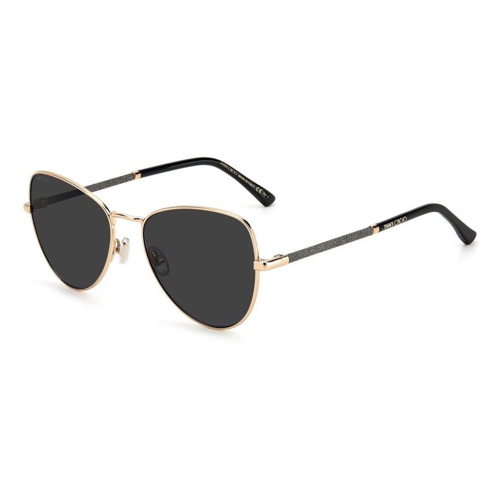 Lunettes de soleil Jimmy Choo en métal doré