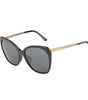 Lunettes de soleil Jimmy Choo en métal noir