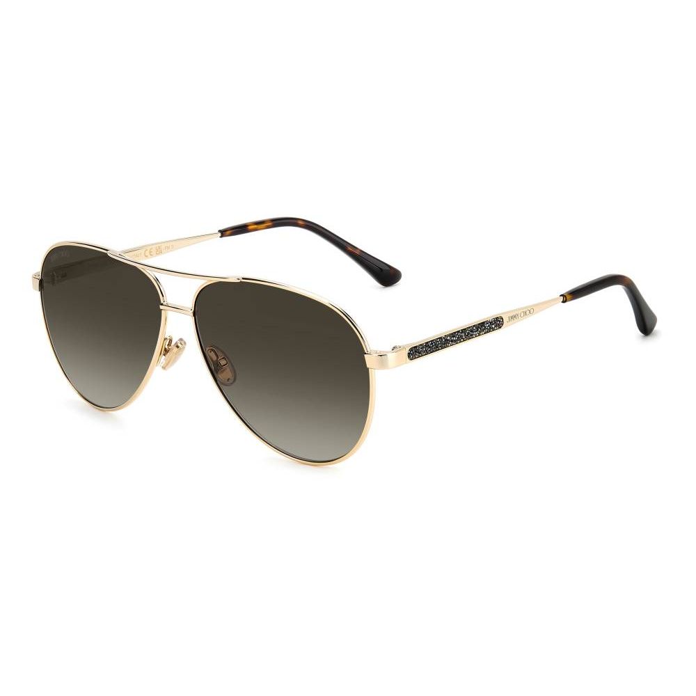 Lunettes de soleil Jimmy Choo en métal doré