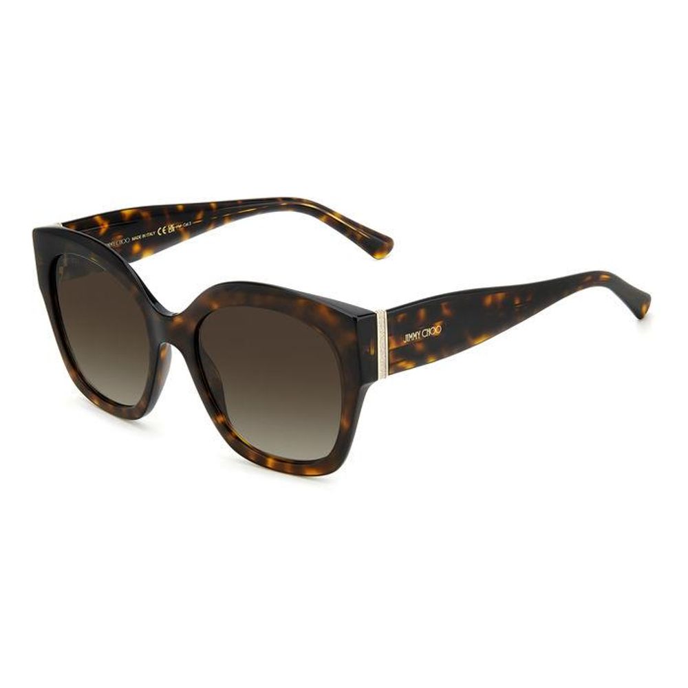 Lunettes de soleil Jimmy Choo en acétate marron