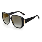 Lunettes de soleil Jimmy Choo en plastique noir