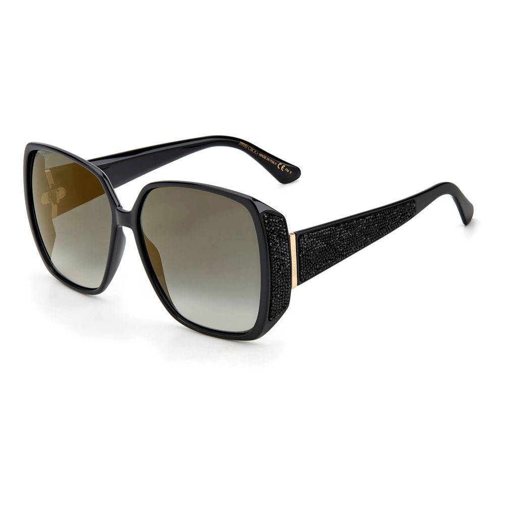 Lunettes de soleil Jimmy Choo en plastique noir