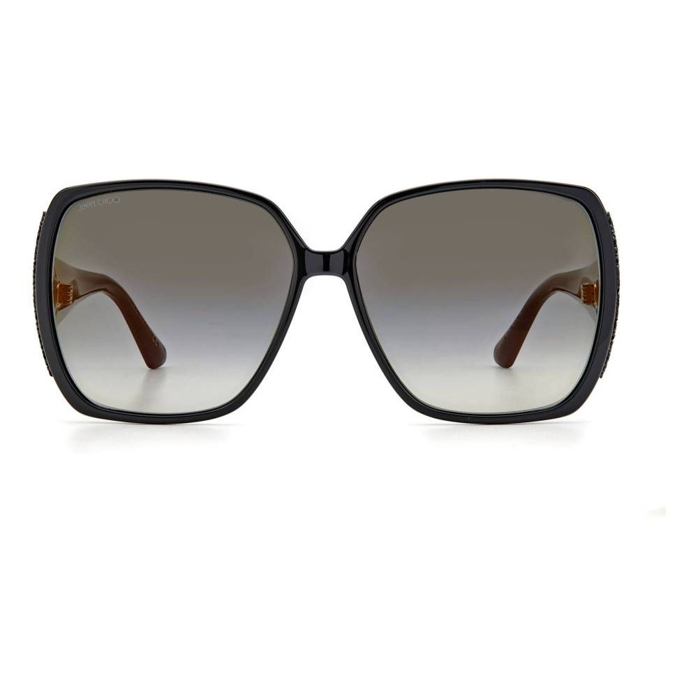 Lunettes de soleil Jimmy Choo en plastique noir