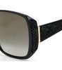 Lunettes de soleil Jimmy Choo en plastique noir