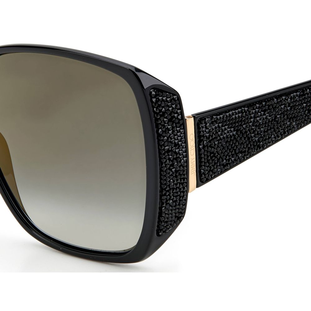 Lunettes de soleil Jimmy Choo en plastique noir