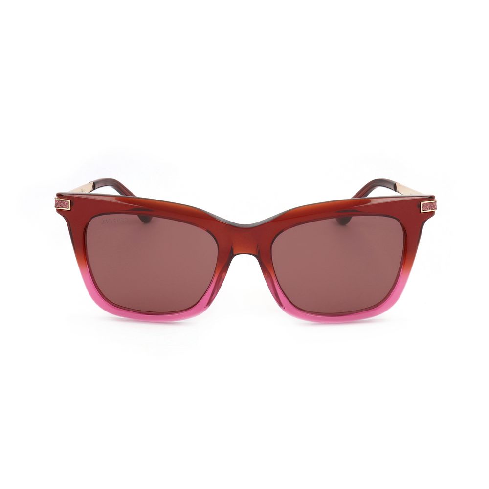 Lunettes de soleil Jimmy Choo en métal rouge