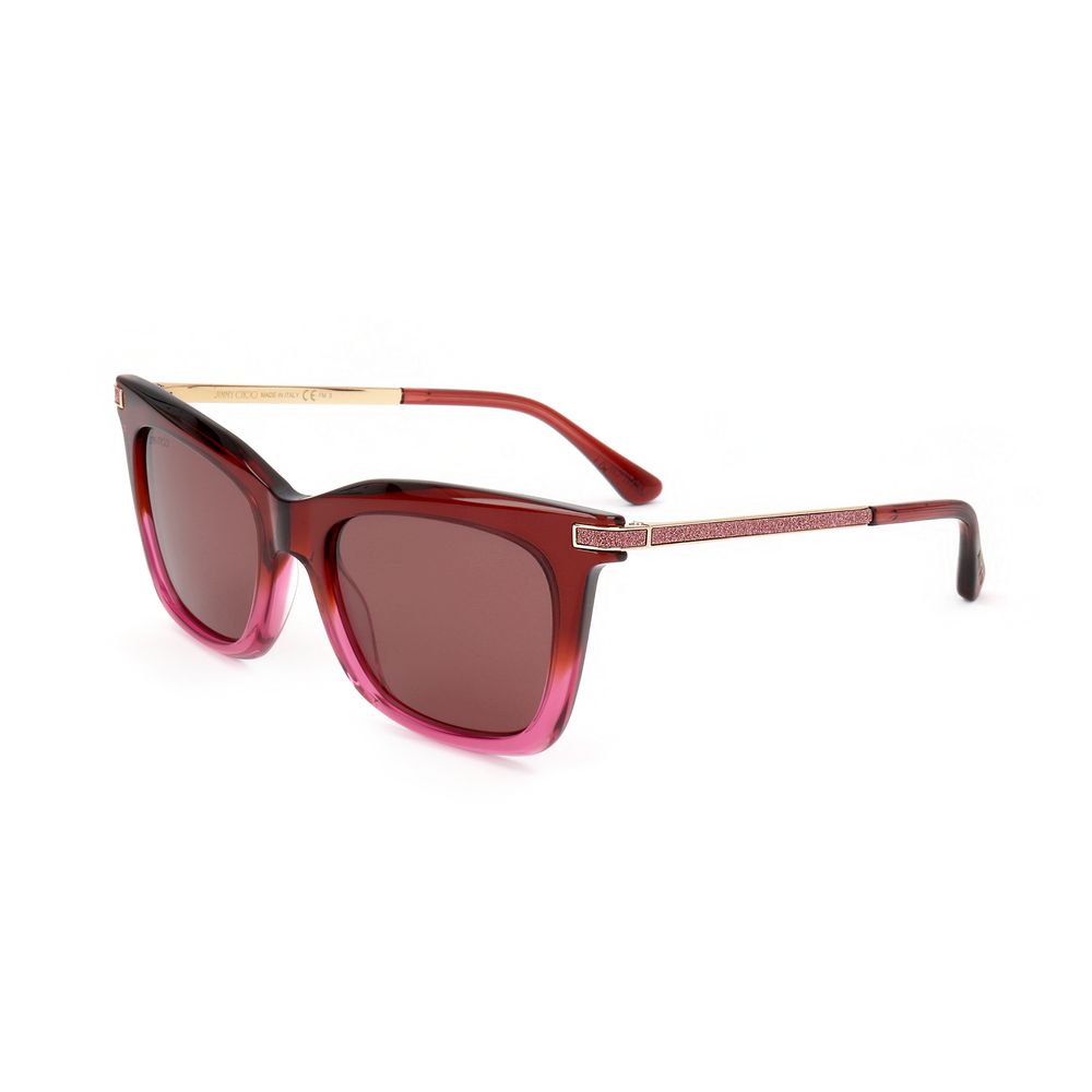 Lunettes de soleil Jimmy Choo en métal rouge
