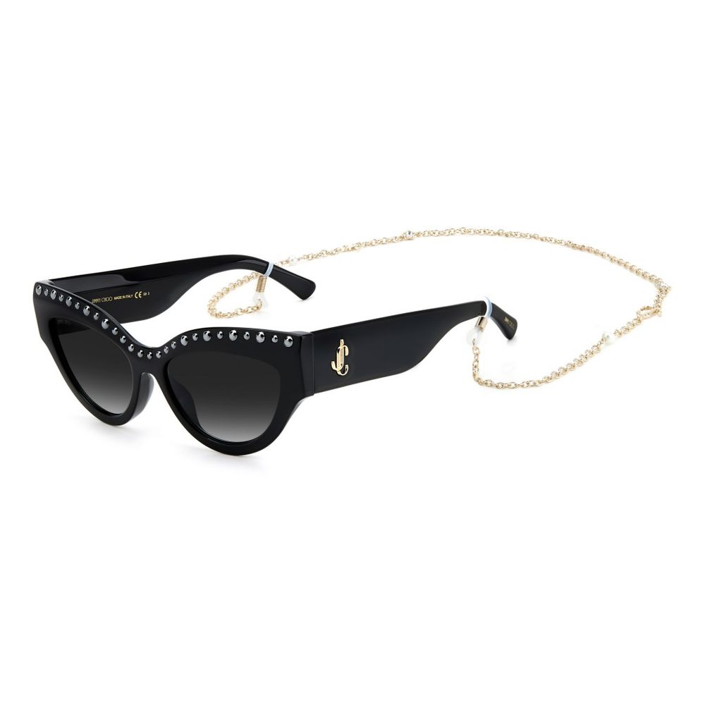Lunettes de soleil Jimmy Choo en acétate noir