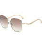 Lunettes de soleil Jimmy Choo en métal gris