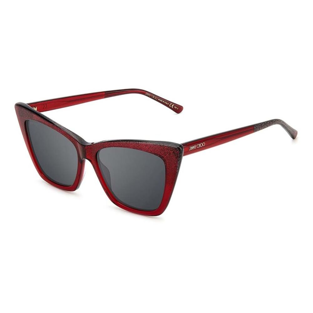 Lunettes de soleil Jimmy Choo en acétate rouge