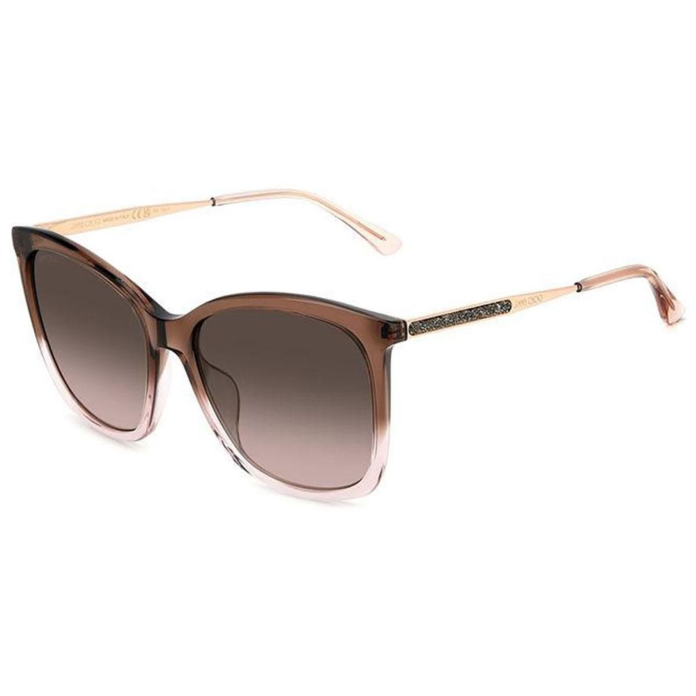 Lunettes de soleil Jimmy Choo en acétate marron