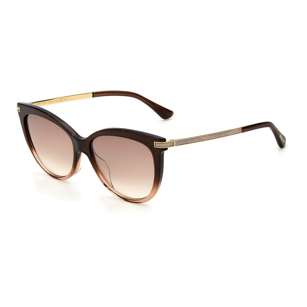 Lunettes de soleil Jimmy Choo en acétate marron