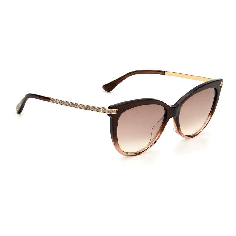 Lunettes de soleil Jimmy Choo en acétate marron