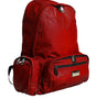 Dolce & Gabbana Red Patent Leather Logo Plaque Backpack Bag