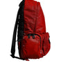 Dolce & Gabbana Red Patent Leather Logo Plaque Backpack Bag