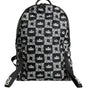 Dolce & Gabbana Black White DG Crown Logo Nylon Backpack Bag