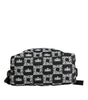 Dolce & Gabbana Black White DG Crown Logo Nylon Backpack Bag