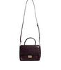Michael Kors Purple Leather Logo Plaque Crossbody MINDY Satchel Bag