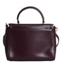 Michael Kors Purple Leather Logo Plaque Crossbody MINDY Satchel Bag