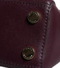 Michael Kors Purple Leather Logo Plaque Crossbody MINDY Satchel Bag