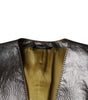 Dolce & Gabbana Gold Jacquard Single Breasted Dress Blazer
