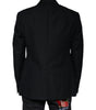 Blazer croisé en lin noir Dolce & Gabbana