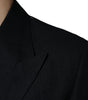 Blazer croisé en lin noir Dolce & Gabbana