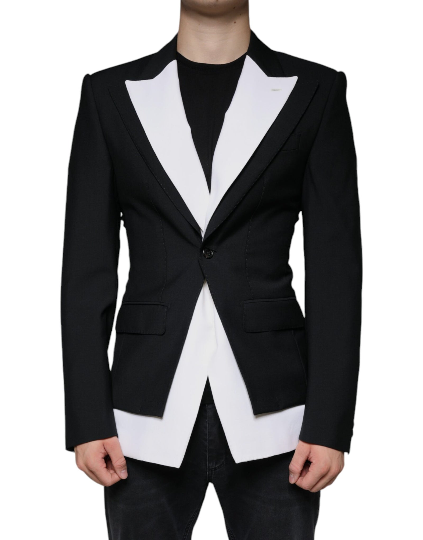 Blazer simple boutonnage noir et blanc Dolce & Gabbana
