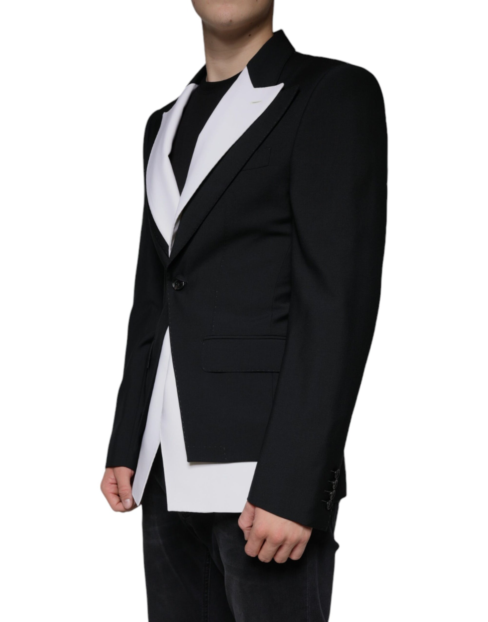 Blazer simple boutonnage noir et blanc Dolce & Gabbana