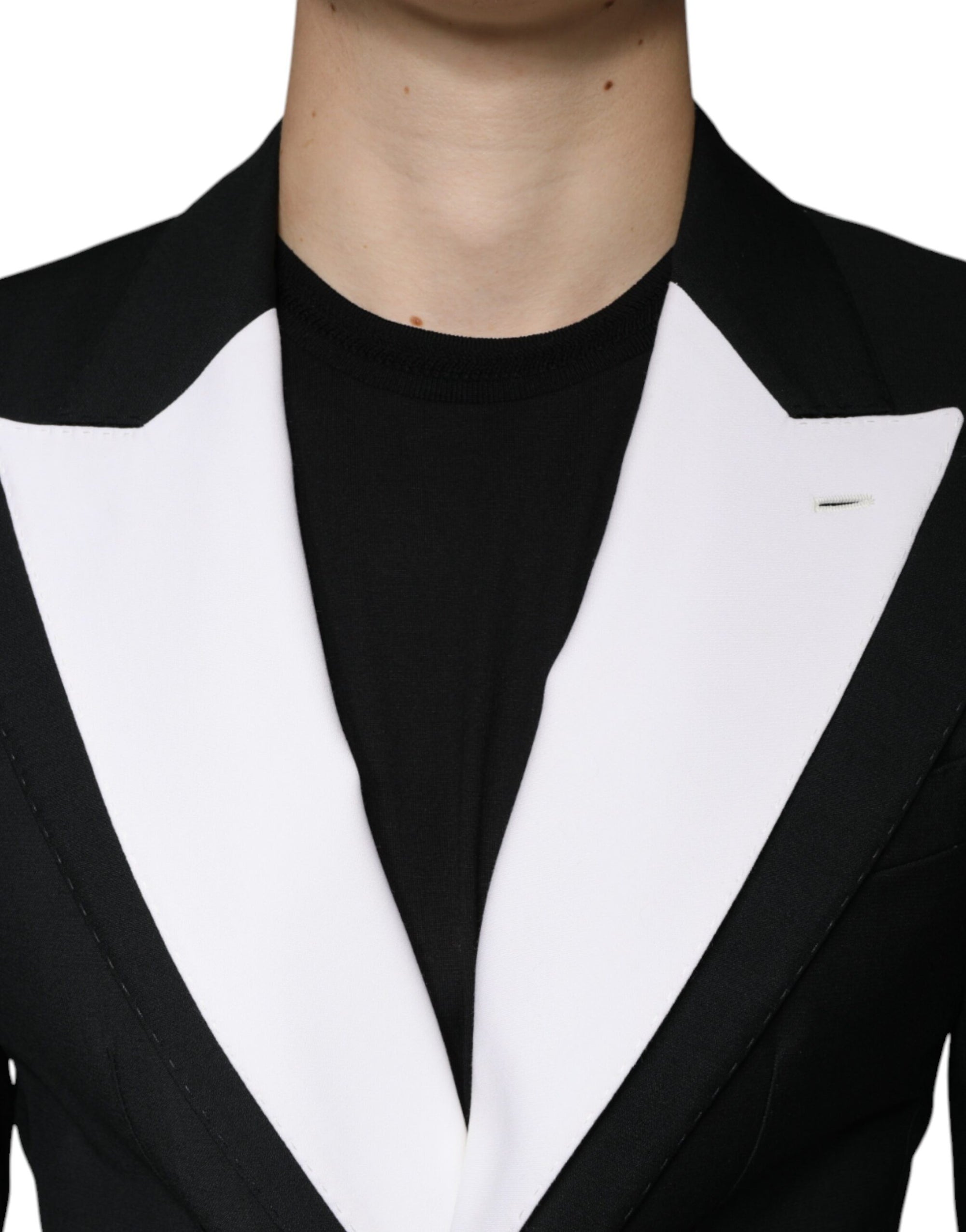 Blazer simple boutonnage noir et blanc Dolce & Gabbana