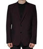 Blazer simple boutonnage en laine bordeaux Dolce & Gabbana