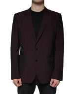 Blazer simple boutonnage en laine bordeaux Dolce & Gabbana
