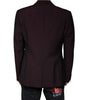 Blazer simple boutonnage en laine bordeaux Dolce & Gabbana