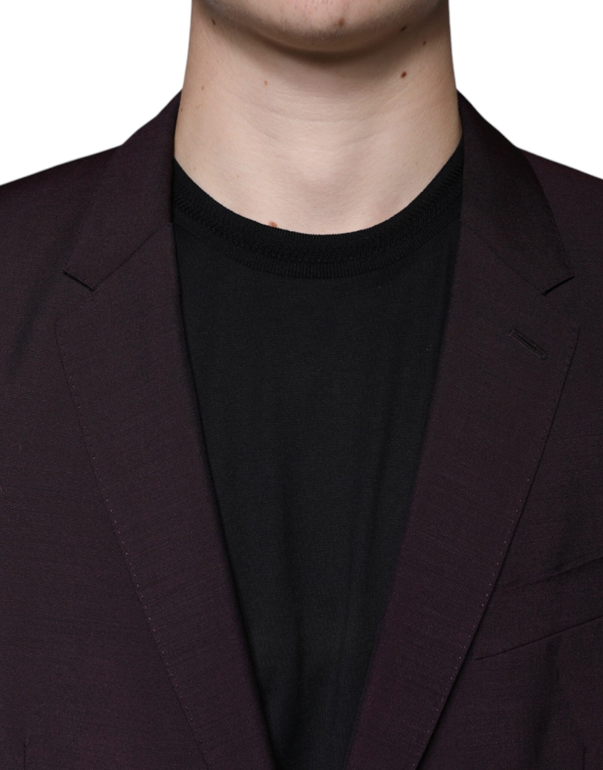 Blazer simple boutonnage en laine bordeaux Dolce & Gabbana
