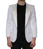 Blazer simple boutonnage en laine blanc cassé Dolce & Gabbana