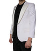 Blazer simple boutonnage en laine blanc cassé Dolce & Gabbana