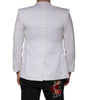 Blazer simple boutonnage en laine blanc cassé Dolce & Gabbana
