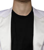 Blazer simple boutonnage en laine blanc cassé Dolce & Gabbana
