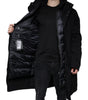 Dolce & Gabbana Black Hooded Parka Cotton Trench Coat Jacket