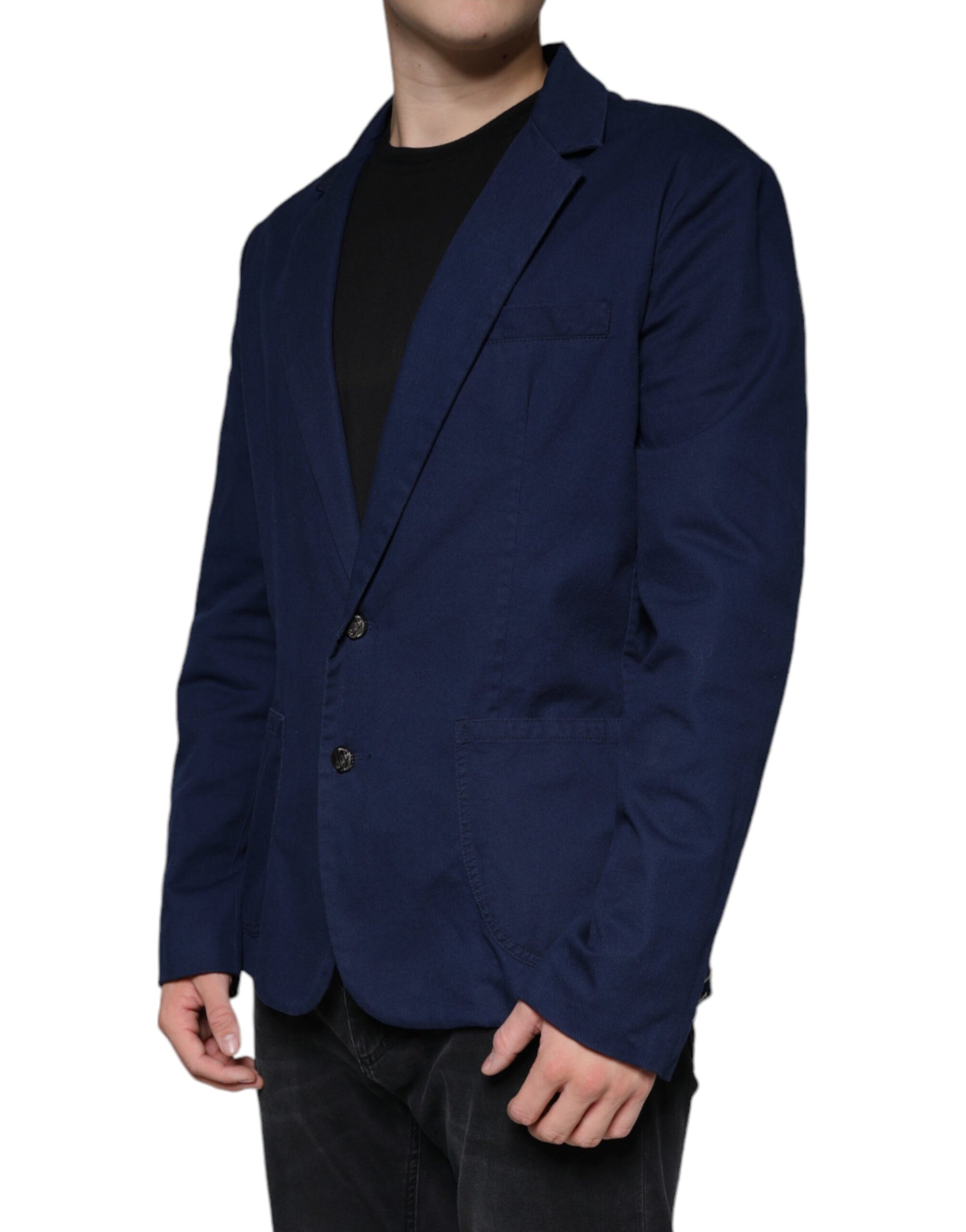 Blazer-manteau simple boutonnage bleu Dolce & Gabbana