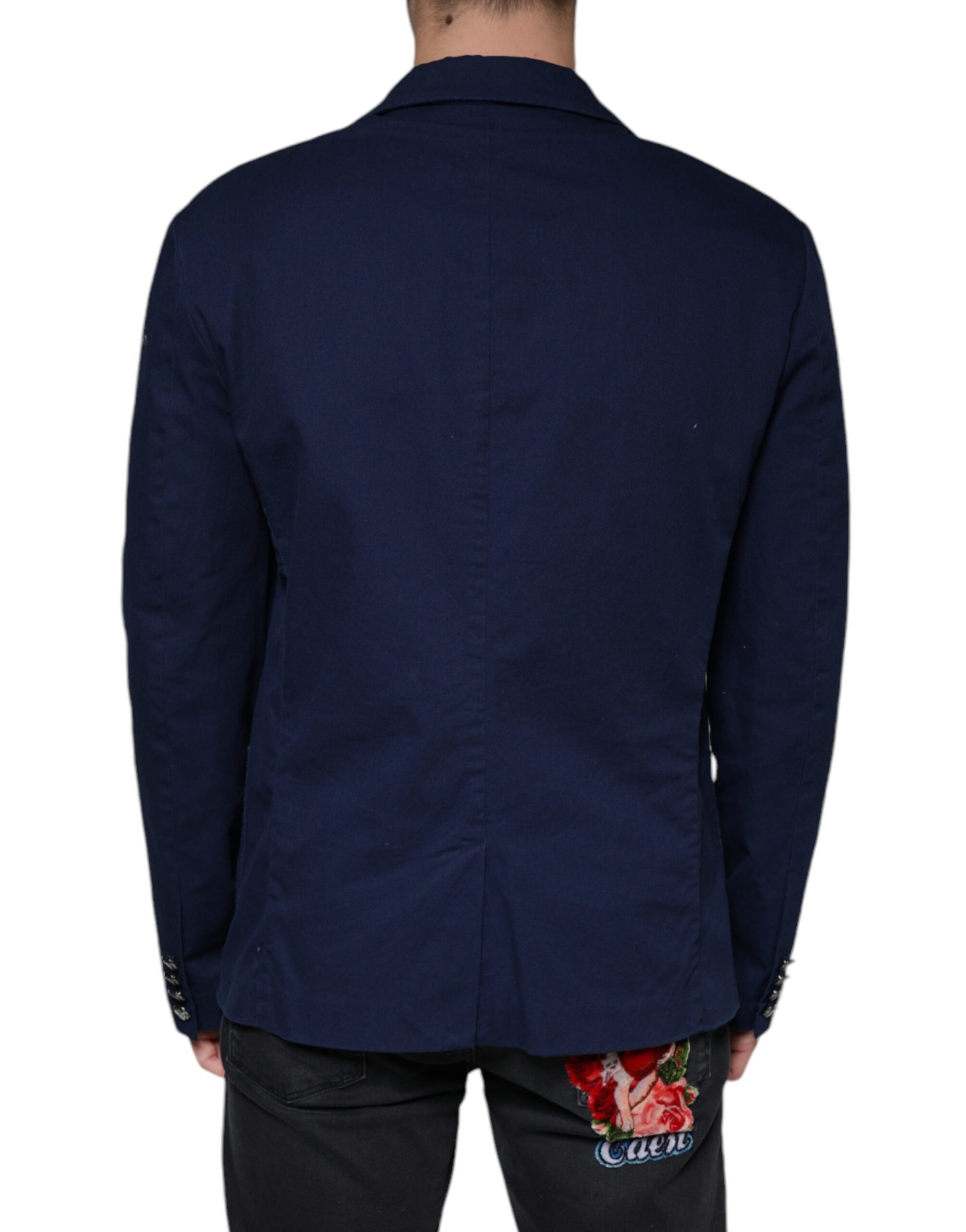 Blazer-manteau simple boutonnage bleu Dolce & Gabbana