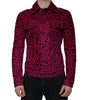 Dolce & Gabbana Fuchsia Leopard Button Down Collared Jacket