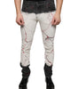 Dolce & Gabbana Black White Printed Skinny Men Denim Jeans